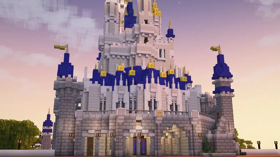 Close-up of Cinderella Castle's facade