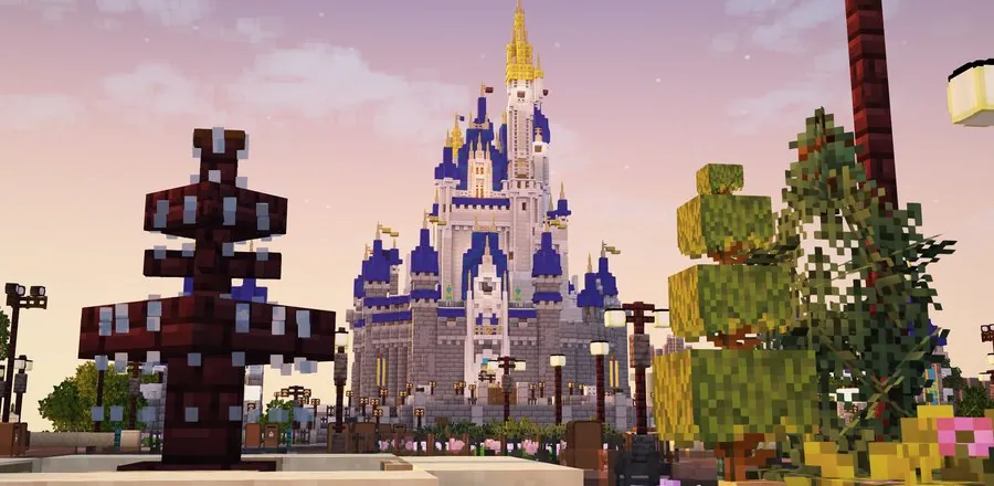 Cinderella Castle viewed from the hub
