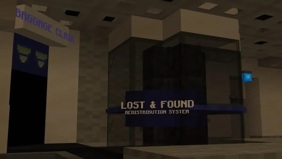 Baggage Claim and Lost and Found signage